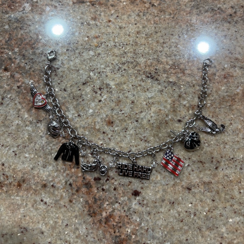 Harley Davidson charm bracelet